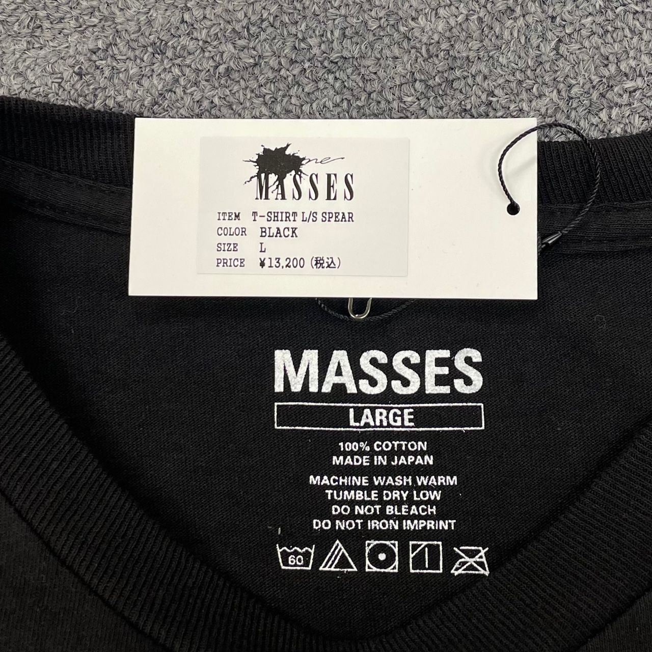 定価13200円 新品 MASSES T-SHIRT L/S SPEAR ティーシャツ ロング