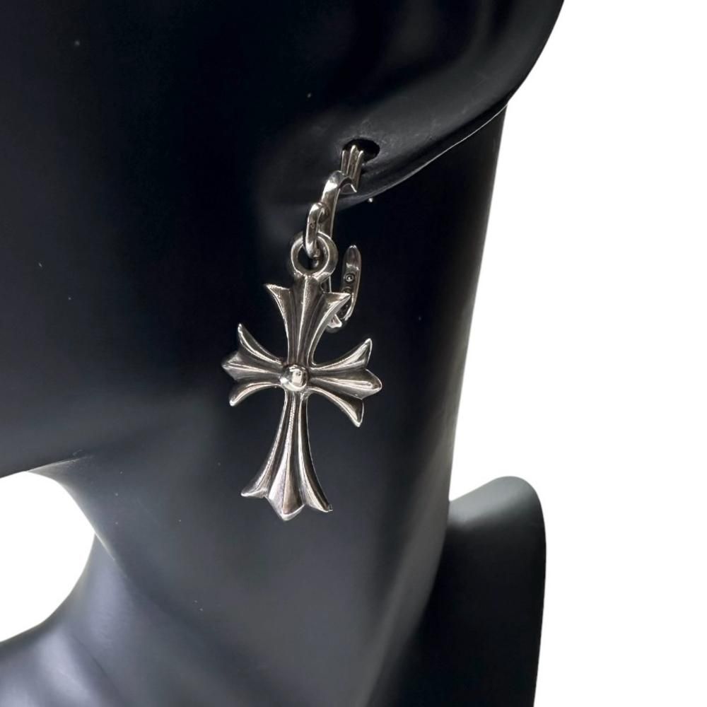 CHROME HEARTS/クロムハーツ】タイニーCHクロスフープ ピアス シルバー
