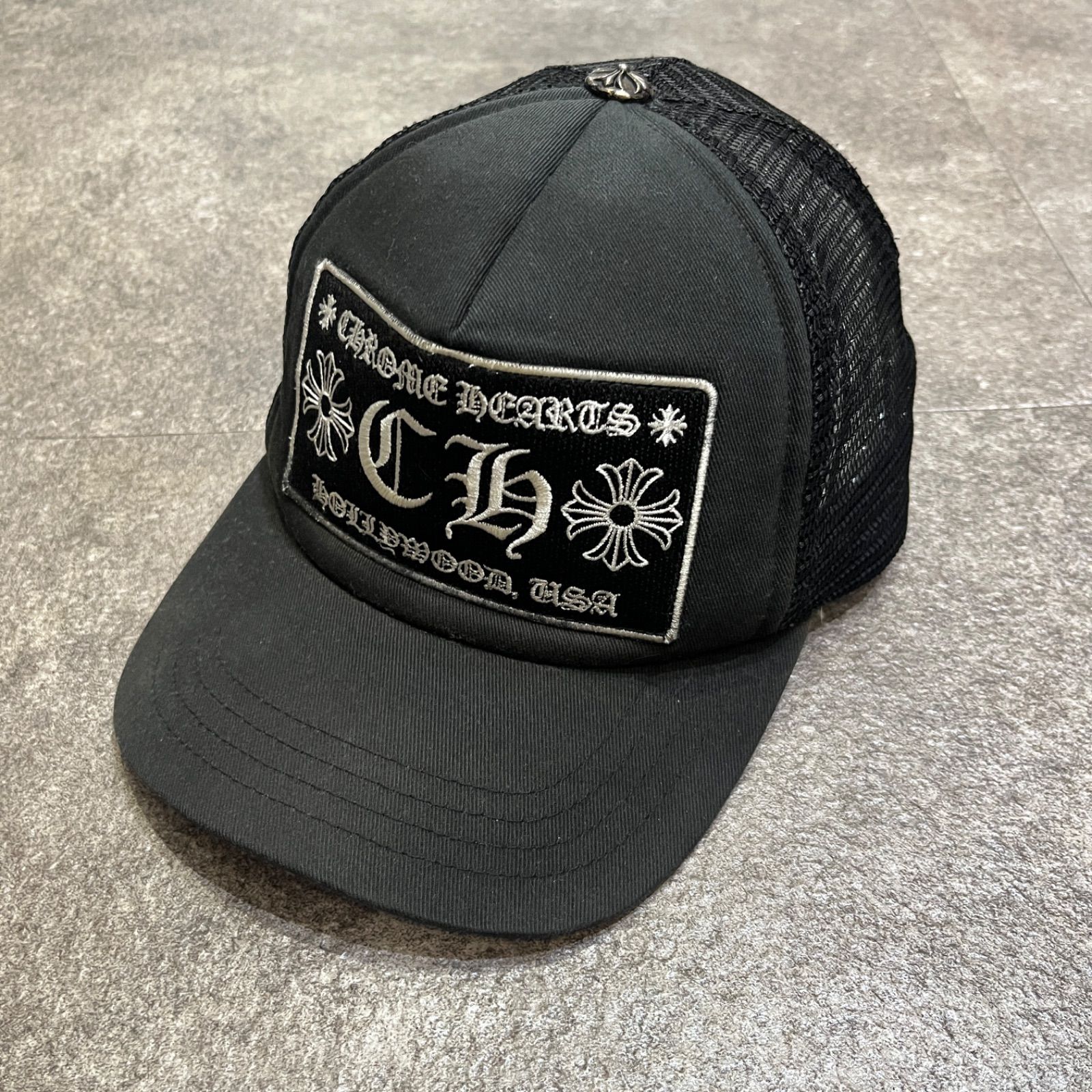 正規 Chrome Hearts トラッカーメッシュキャップ CH 帽子 クロムハーツ ブラック 2238-304-3327 ブラック 98620A6