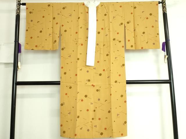 平和屋本店■上質な長襦袢　無双仕立て　吹き寄せ花文　金彩　逸品　未使用　DZAA6123kh5 平和屋本店□上質な長襦袢 無双仕立て 吹き寄せ花文 金彩 逸品 未使用