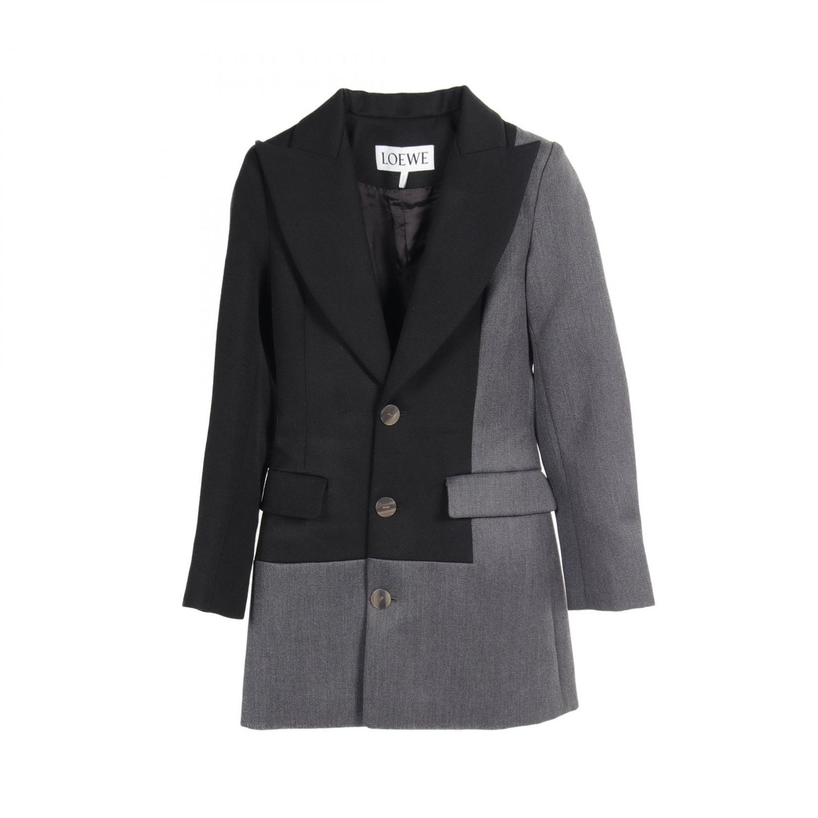 ロエベ LOEWE テーラードジャケット D2297200PA ブラック/グレー ロエベ LOEWE テーラードジャケット D2297200PA ブラック/グレー