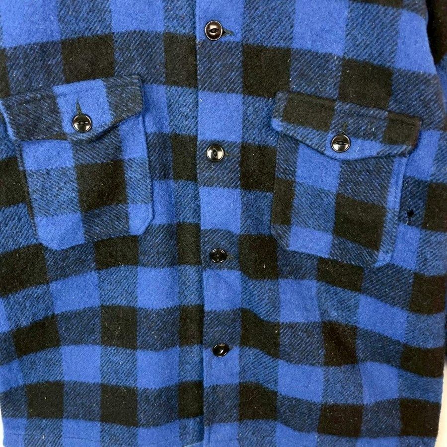 カナダ製 ヴィンテージ ネルシャツ CPO チェック ブラウン 美品 カナダ製 ヴィンテージ バッファローチェック ウールジャケット L