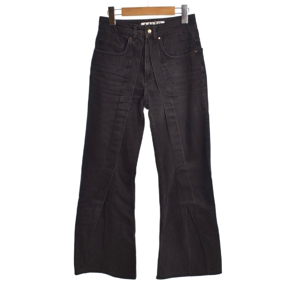 アールト AALTO タック フ デニムパンツ ジーンズ 32 グレー