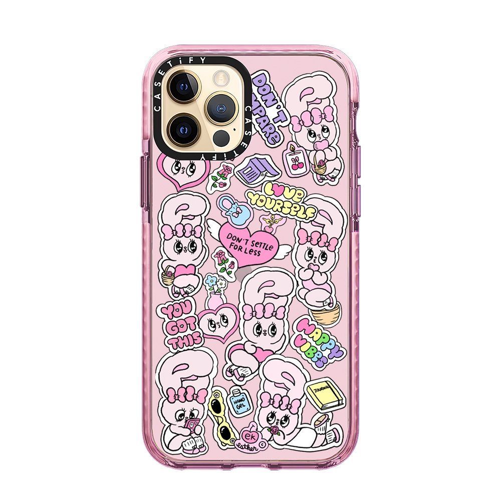 Esther Bunny CASETiFY iPhone用ケースCASETIFYピンクラビットシール 