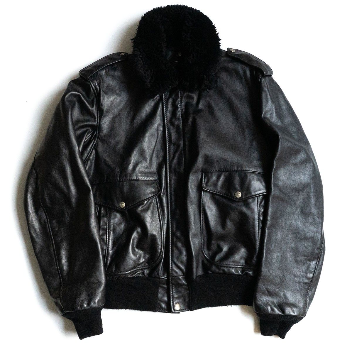 純正襟ボア付き完品！極上美品！184SM品番！キングサイズ42！ショットG-1 美品】SCHOTT【184SM/type G-1 レザー フライト ジャケット】40