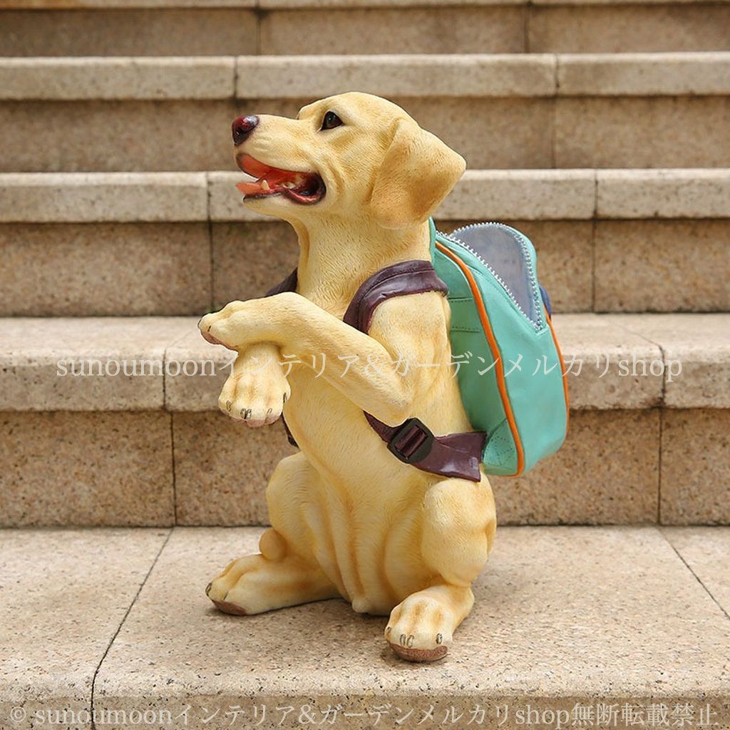 雑貨 かわいい ガーデン雑貨 動物 樹脂 庭の装飾 リュックサック ガーデニング ガーデン イヌ いぬ インテリア ガーデンインテリア おしゃれ ガーデンオブジェ 犬 お洒落 置物 ガーデンオーナメント 8-14