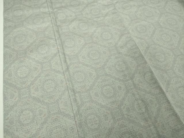 平和屋本店□極上 結城紬 真綿結城 おく玉 80亀甲 手織 亀甲文 証紙