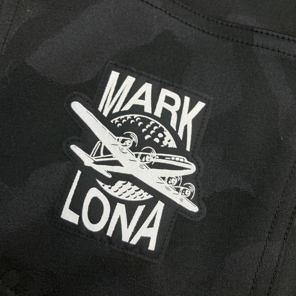 サイズ：48 MARK&amp;LONA マークアンドロナ  ストレッチパンツ カモフラ 迷彩柄 ブラック系 [240101362204] ゴルフウェア メンズ ストスト サイズ：48 MARK&LONA マークアンドロナ ストレッチパンツ