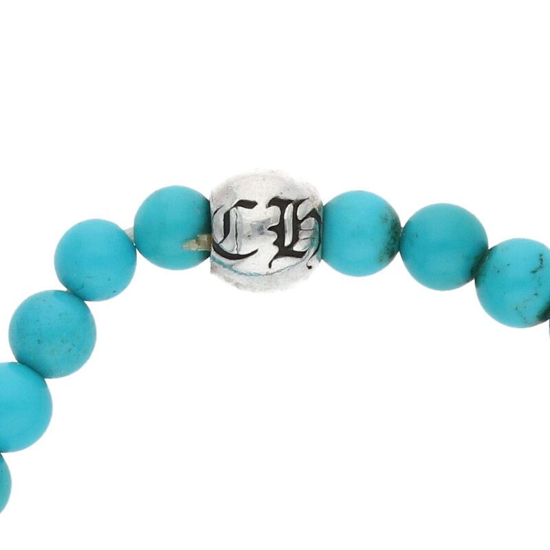 クロムハーツ 4mm BEAD ターコイズビーズブレスレット メンズ 4mm