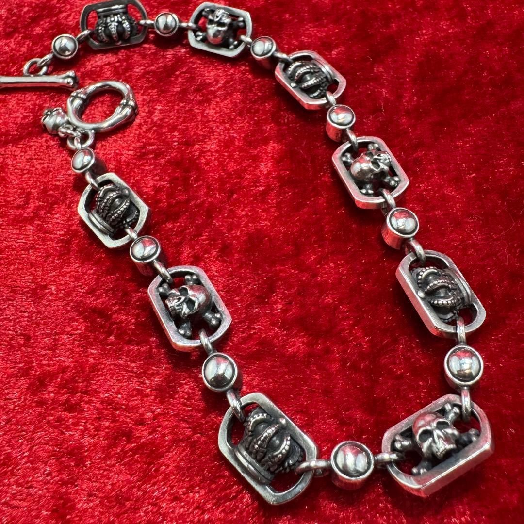 J デイビス ブレスレット 925 29.4g J×U スカルクラウン KIN-KAAI_COM