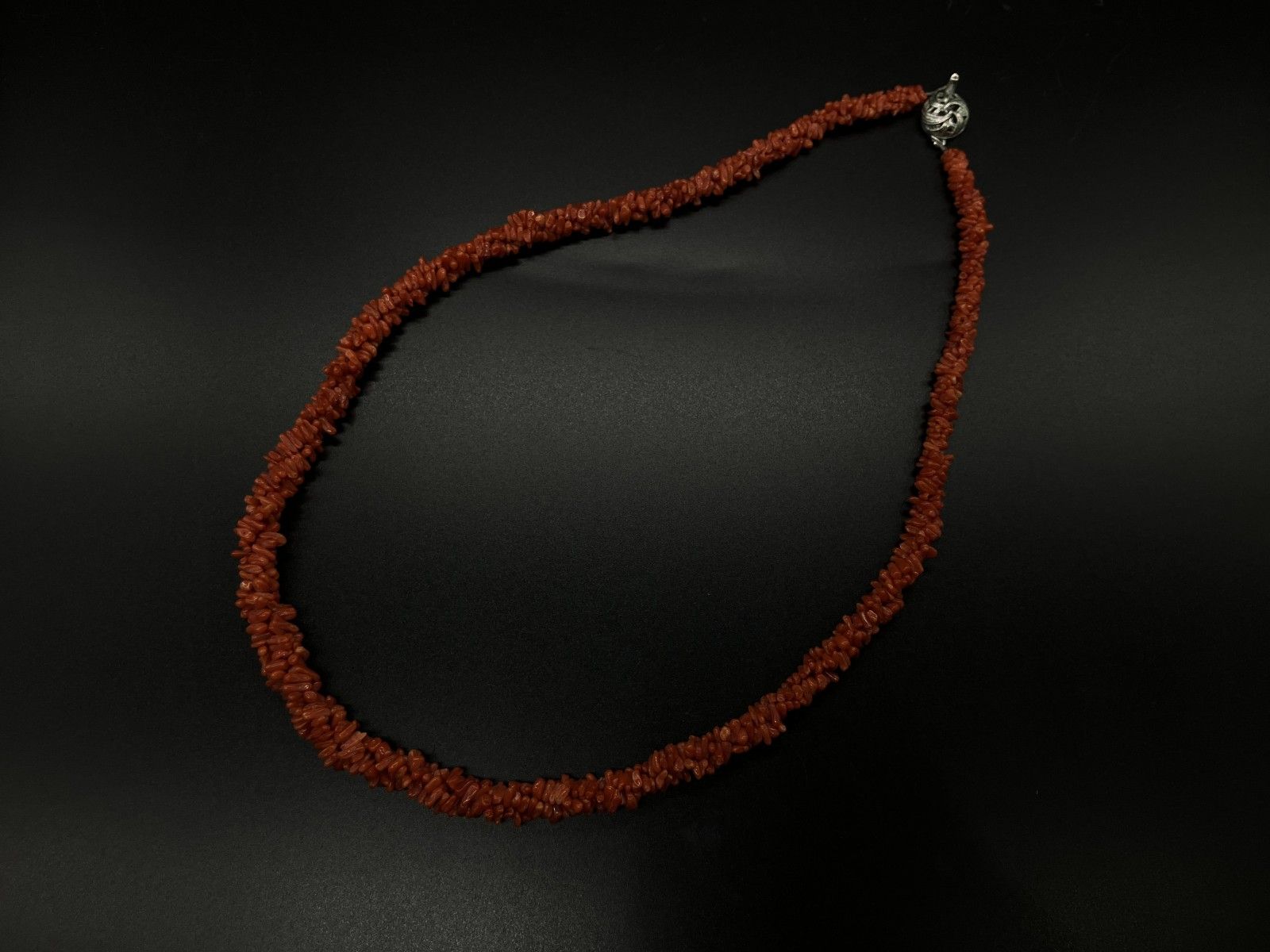 天然さんごアクセサリー3点セット 天然珊瑚3点揃え ①ネックレス