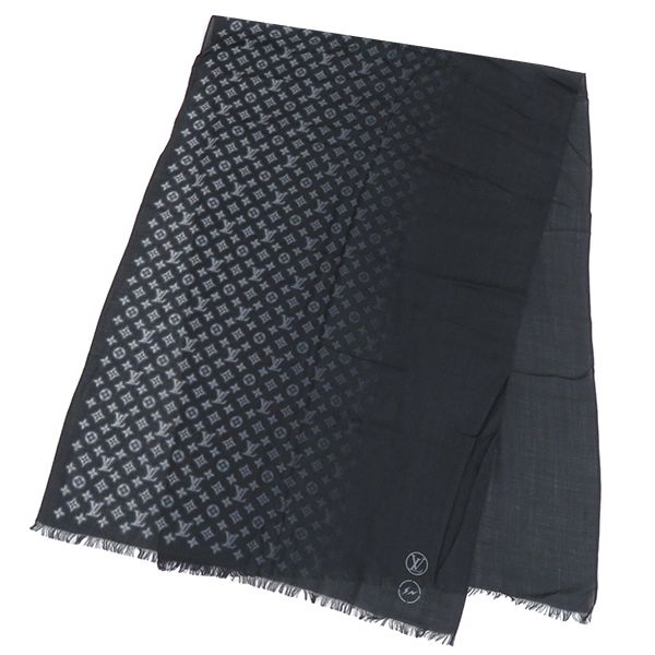 ルイヴィトン LOUIS VUITTON ストール ブラーリー フラグメント ウール  