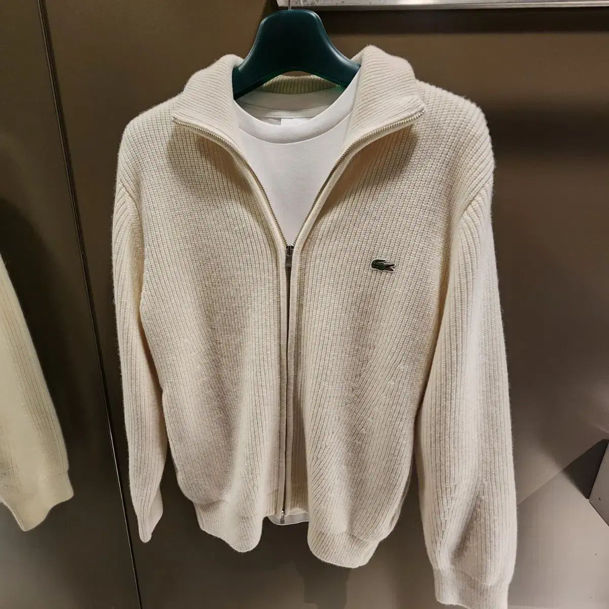 LACOSTE ラコステ メンズ リブティッシュ フルジップアップ カーディガン ニット