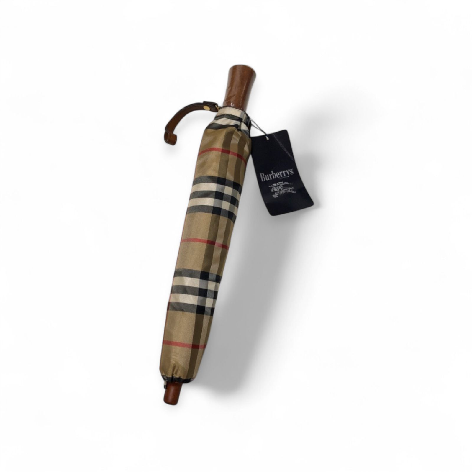新品 未使用品 BURBERRYS 折り畳み傘 ノバチェック 薄いカーキー 未使用級】 BURBERRY バーバリー ノバチェック 折り畳み傘