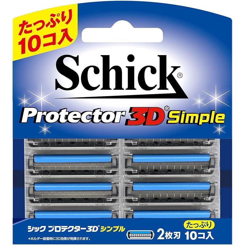 Schick(シック) シック Schick プロテクター3D シンプル 替刃 ブルー 単品 10個 (x 1) 0