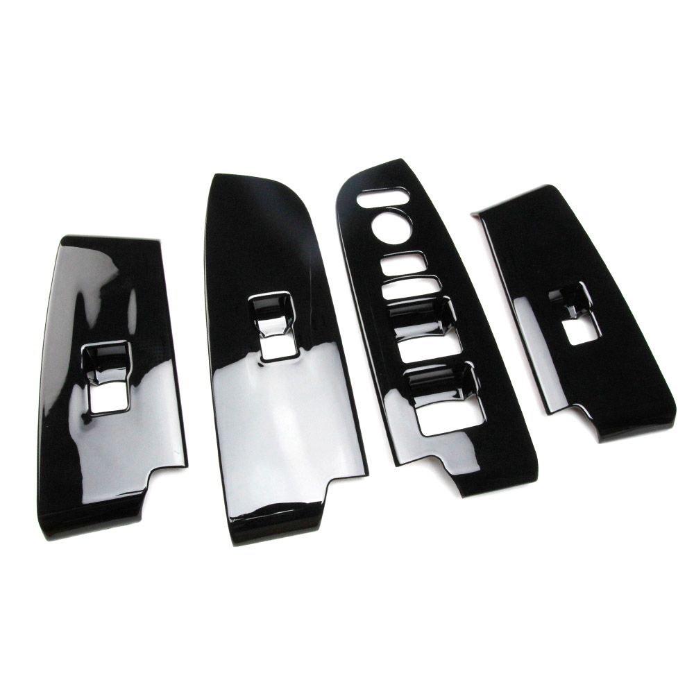 新型 ヴェゼル RV系 ウインドウ スイッチ カバー カスタムパーツ アクセサリー ガーニッシュ 内装 ピアノブラック 4P (トクトヨ)Tokutoyo