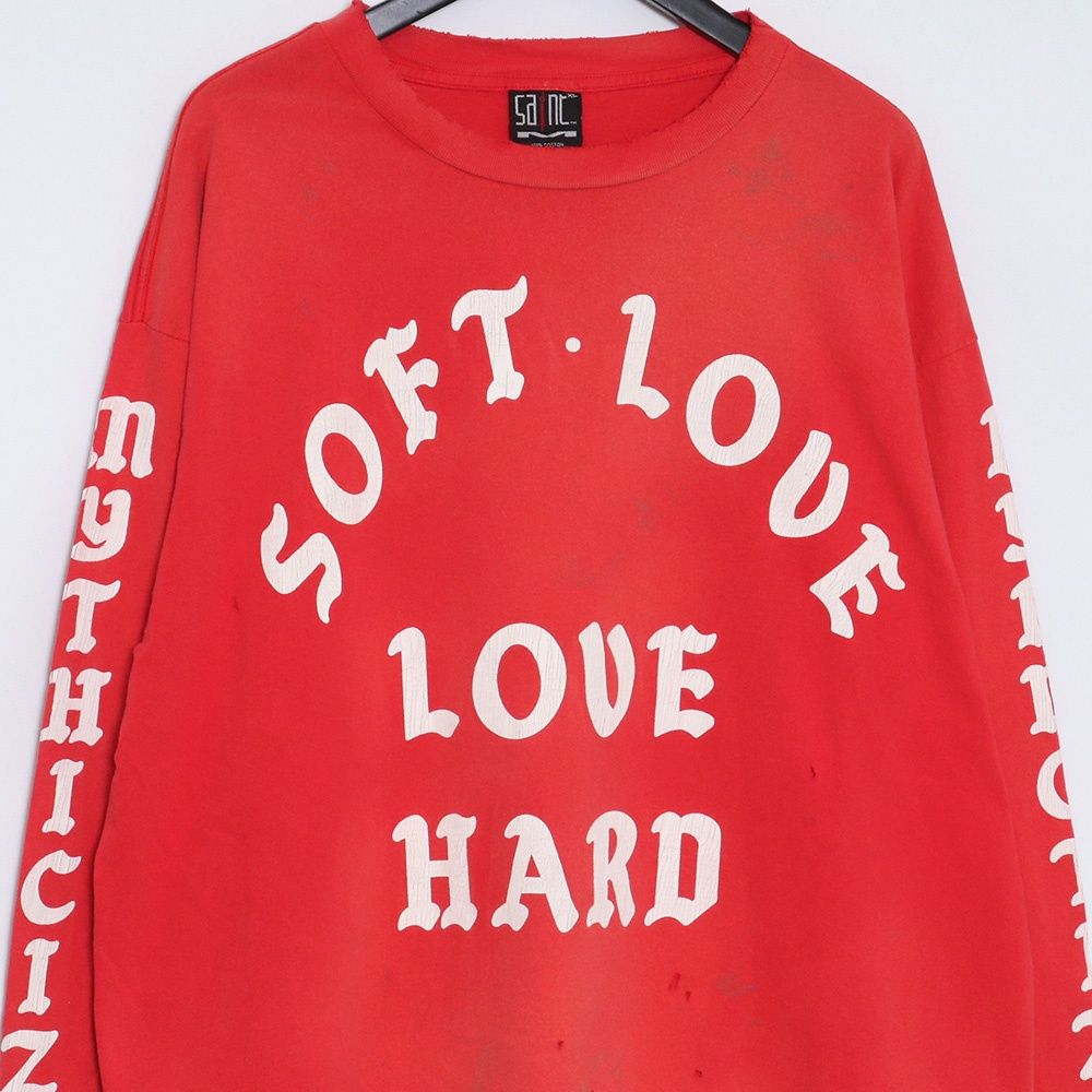 SAINT MICHAEL LS TEE/SOFT LOVE XLサイズ レッド - メルカリ