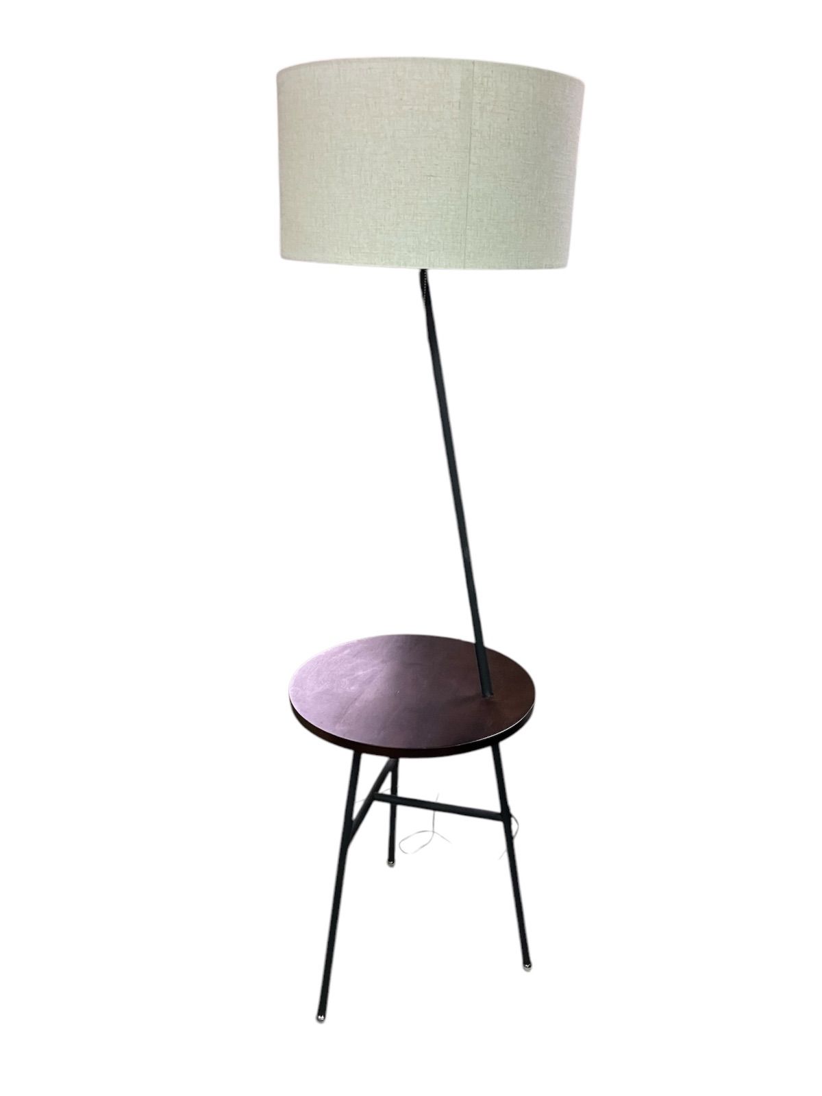 モダン フロアスタンド 照明 サイドテーブルフロアランプ リネンシェード付き モダン フロアスタンド 照明 サイドテーブルフロアランプ リネン