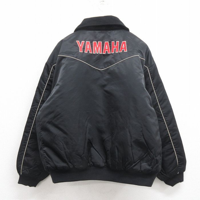 XL 古着 長袖 ジャケット メンズ 00s ヤマハ 刺繍 大きいサイズ 黒他 ブラック 25sep26 アウター