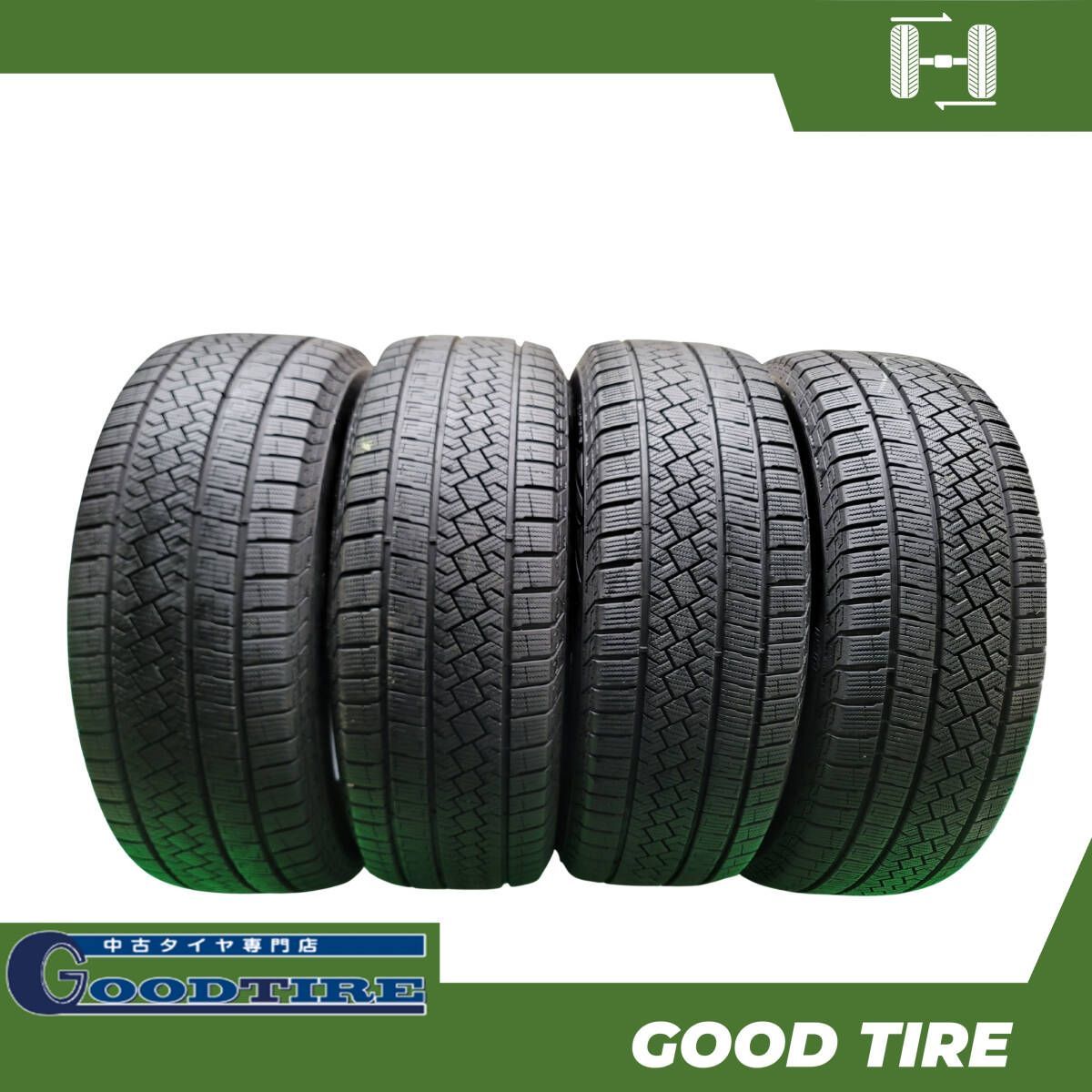 225|60R17 ピレリ ICEZERO 2025年製 冬用 4本セット 8.5分山 タイヤ タイヤ アルファード ヴェルファイア 7028