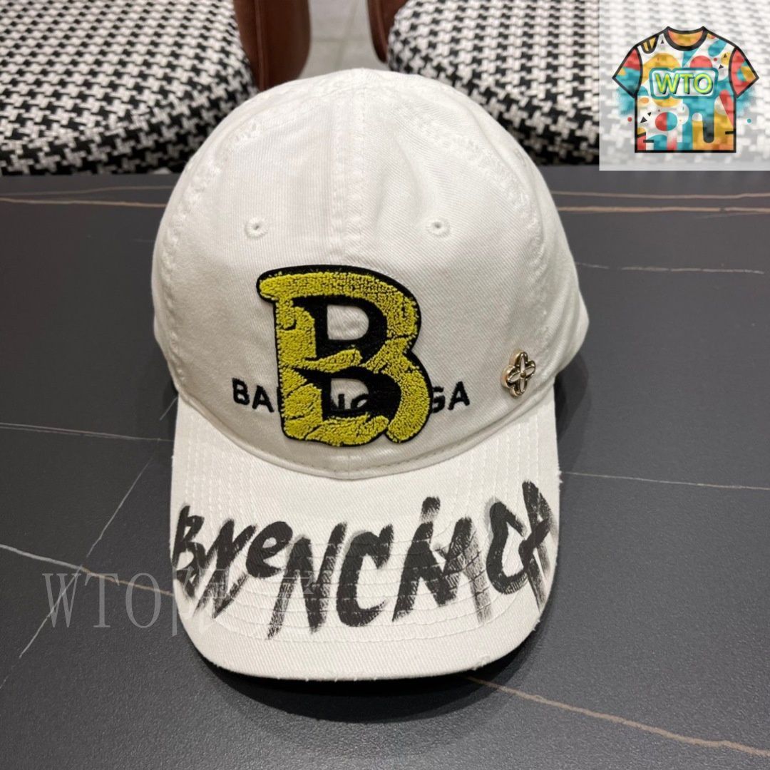 BALENCIAGA（バレンシアガ）ロゴ ベースボールキャップ03-1