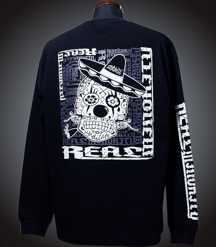 RealMinority ロングスリーブTシャツ (RM mariachi) LooseFit LongSleeveTee 9.1oz ToughBody カラー：ブラック 7，480円(内税)