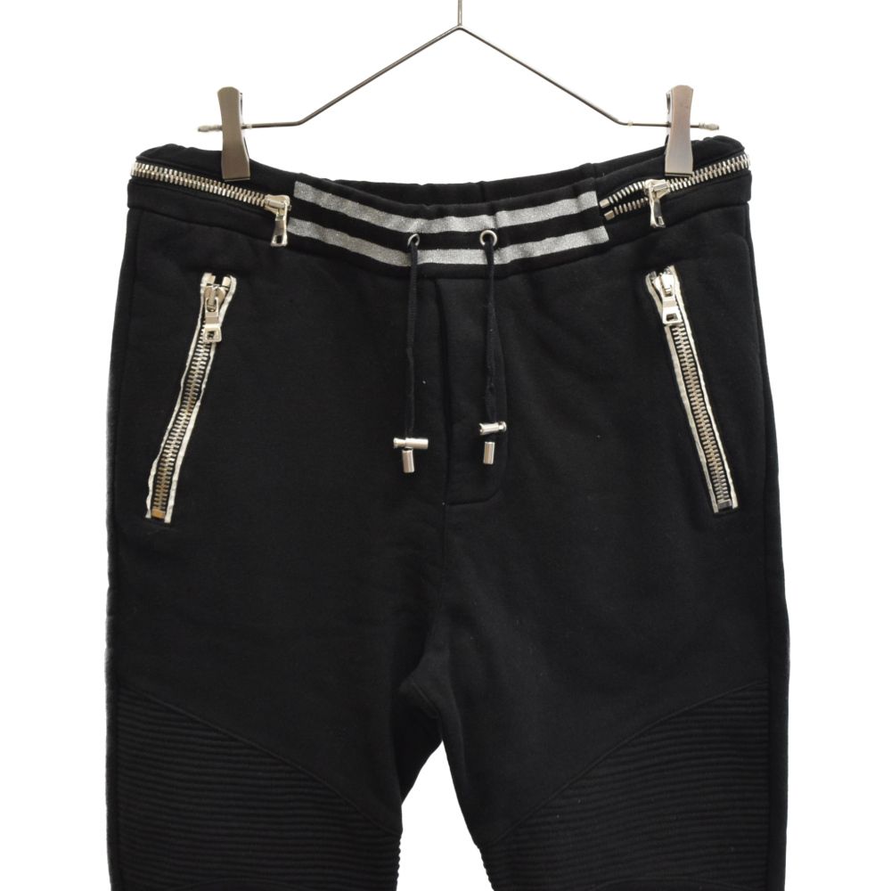 BALMAIN (バルマン) 18AW zip-detail biker track pants W8H5584J093