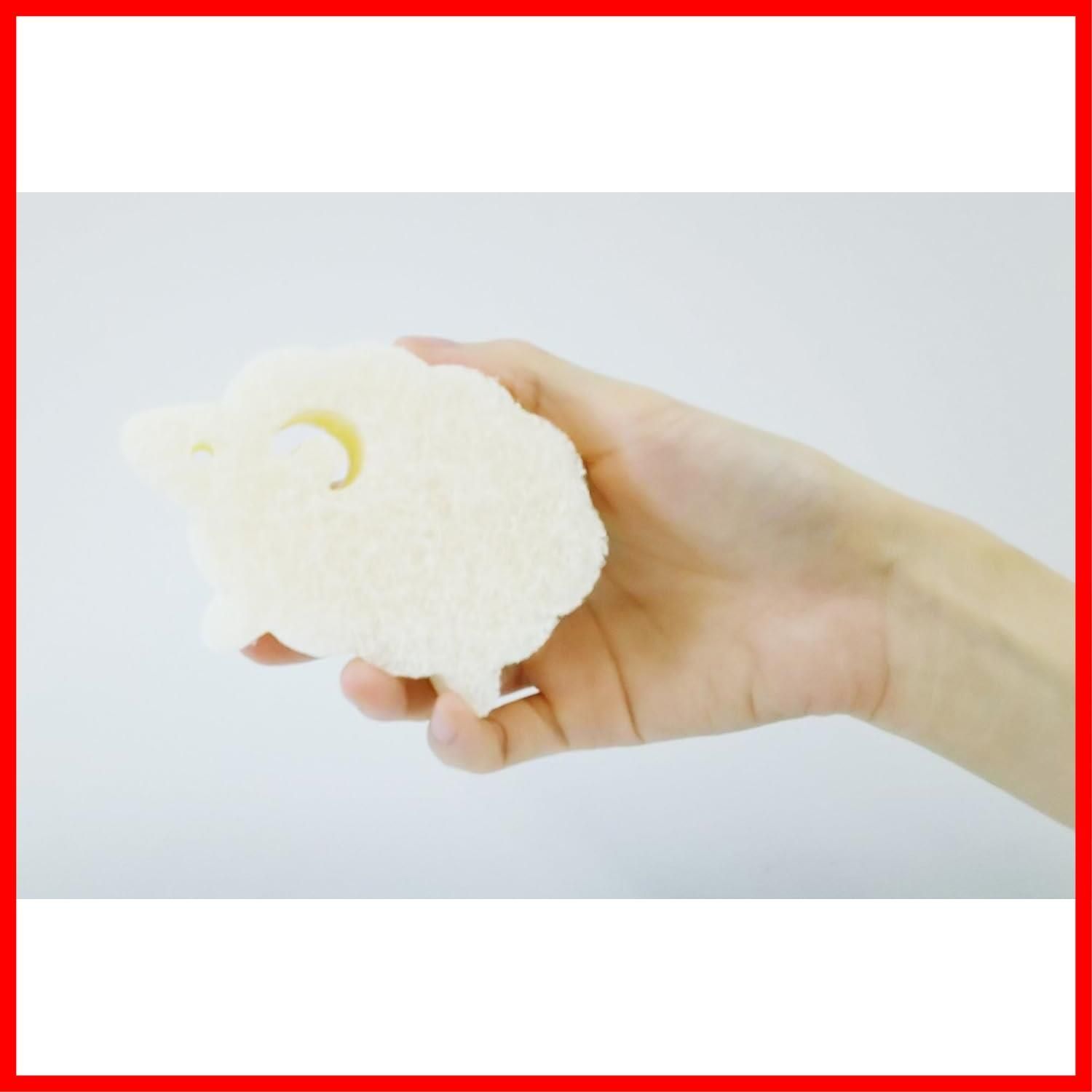 オーエ 食器用 スポンジ ホワイト 縦7 3 cm 横11 高さ3 5 cf キッチンスポンジ ひつじ モコモコやさしく 洗う セット