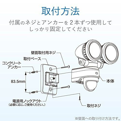 2灯型 DXアンテナ デルカテック センサーライト 2灯型 900lm DSLD10B2