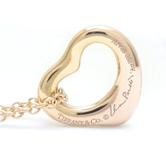 TIFFANY&Co. ティファニー オープンハート ネックレス 11mm 750PG ピンクゴールド K18RG ローズゴールド/290551【中古】【BJ】  - メルカリ