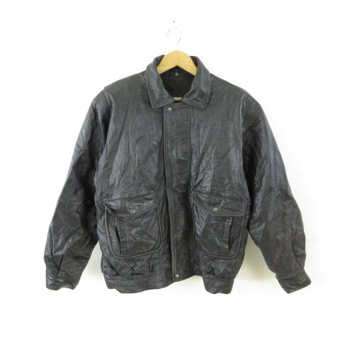 モトフィールド Moto Fields レザージャケット 長袖 シープスキン 黒 L *T797