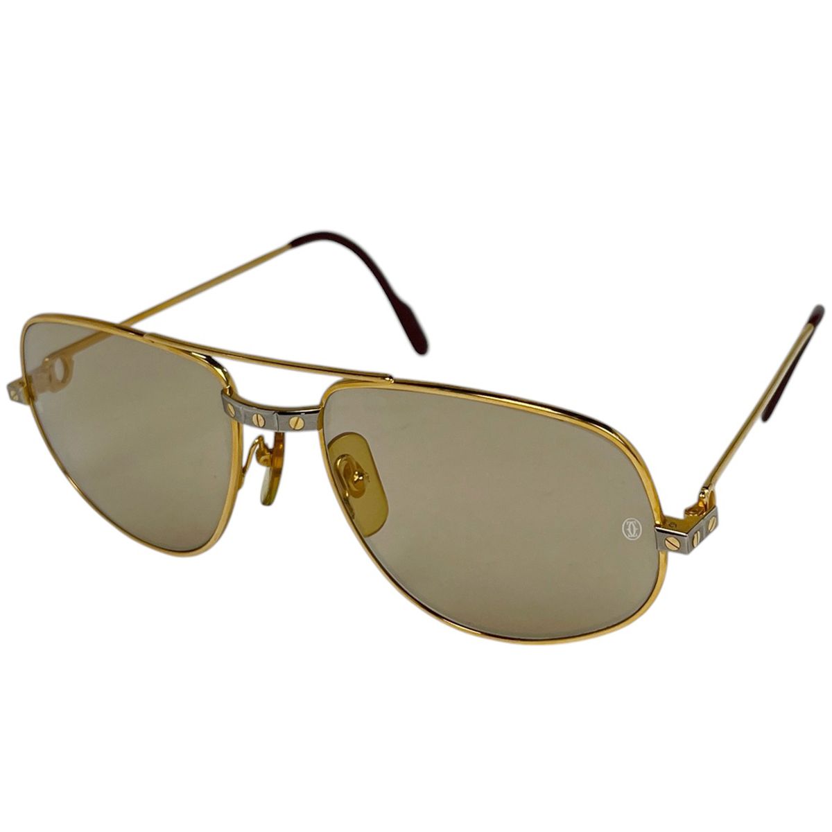 カルティエ CARTIER サントス サングラス ドゥ アイウェア サングラス メタル ゴールド レディース