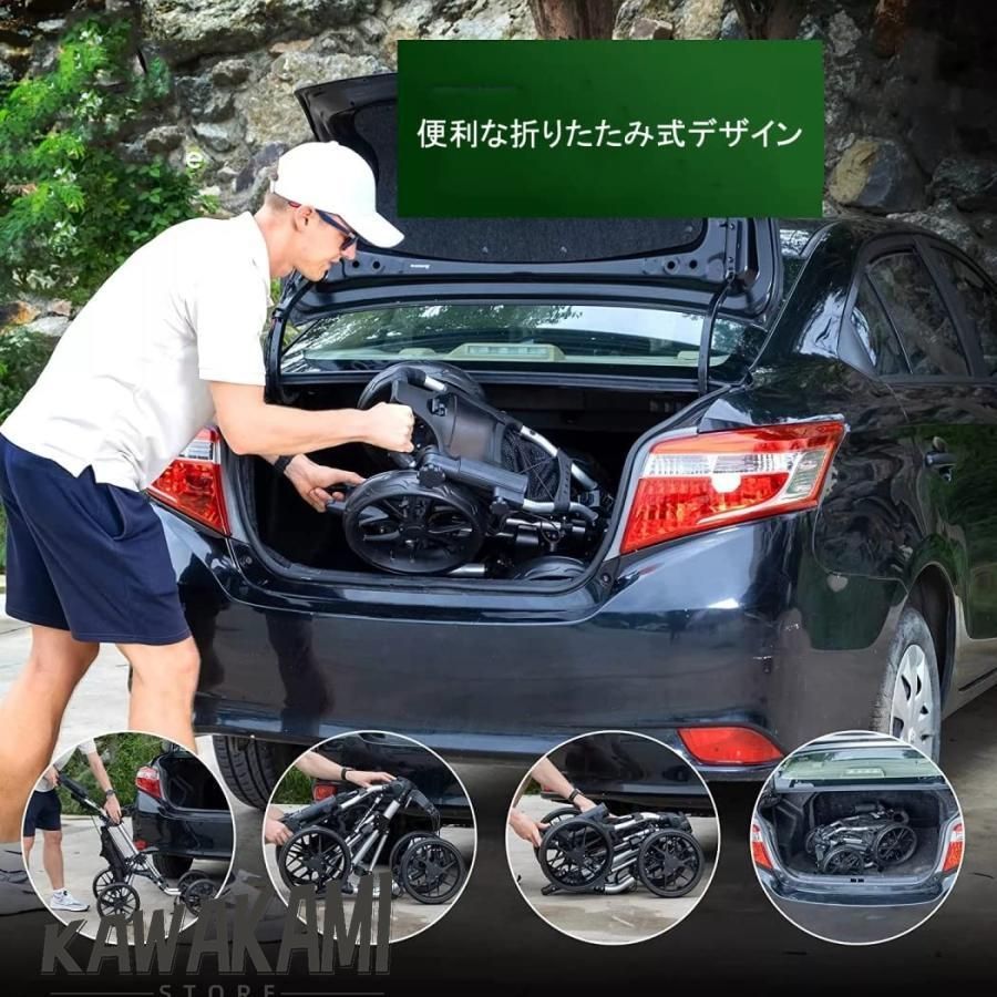 ゴルフカートプッシュプルゴルフ用カートゴルフバッグ折り畳み式カート アルミ合金製