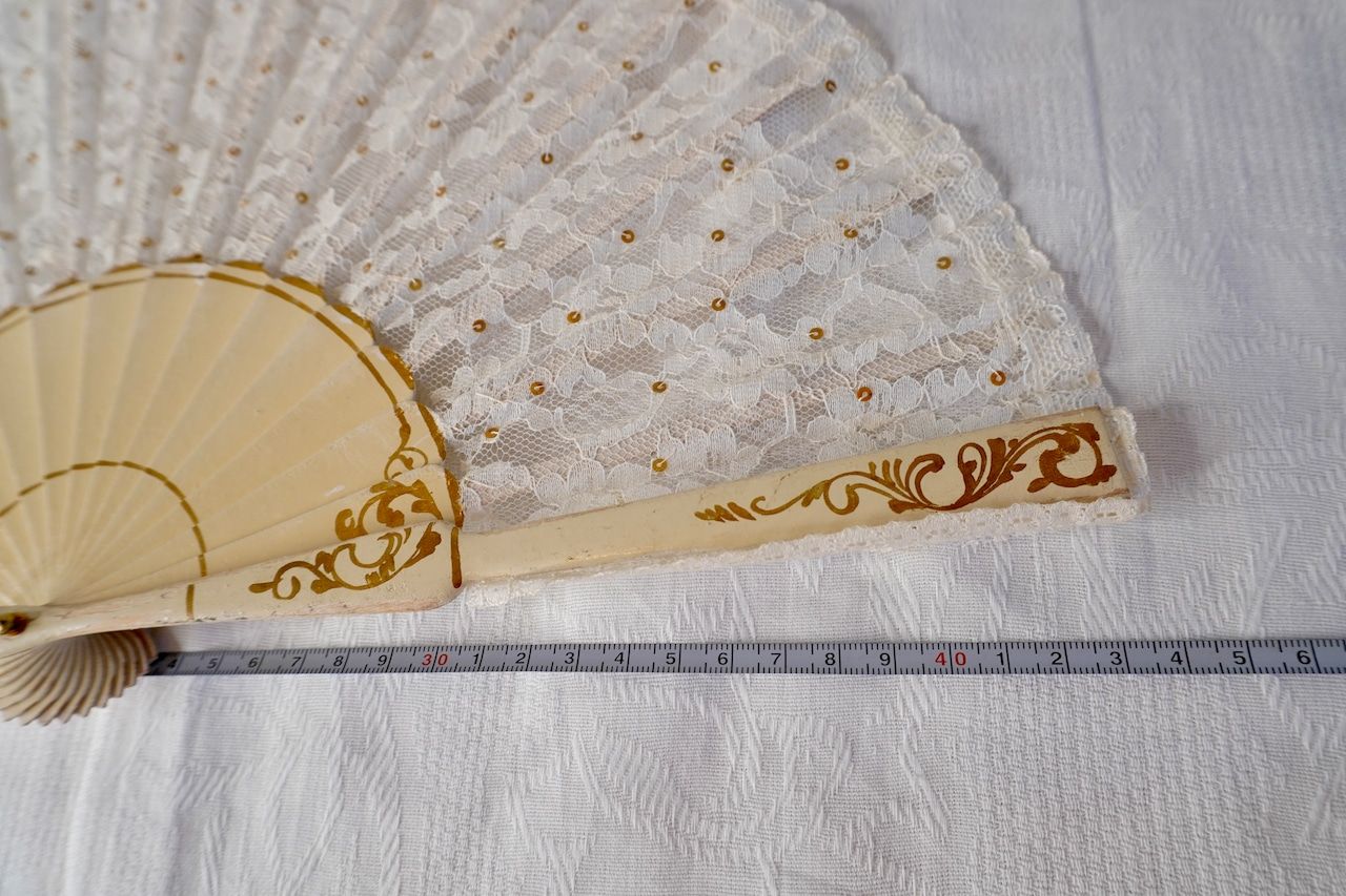 エヴァンタイユ フランス アンティーク 扇面 天使/扇子 ロココ 貴婦人