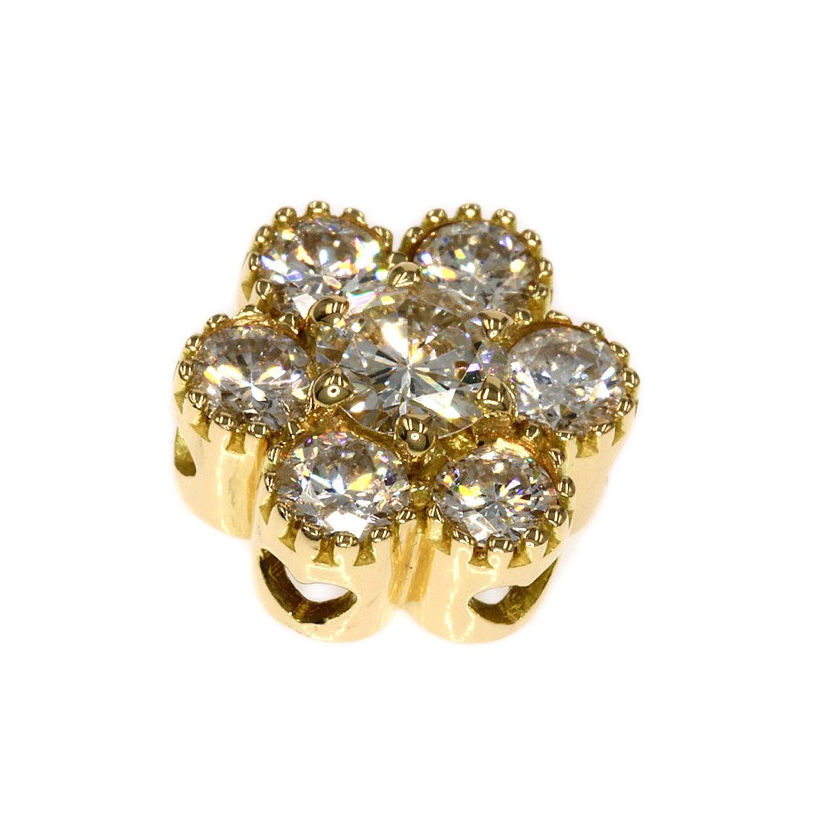 ポンテヴェキオ　Ponte Vecchio　ペントップ　フラワーモチーフ　極美品 ポンテヴェキオ フラワーモチーフ ネックレス レディース YG