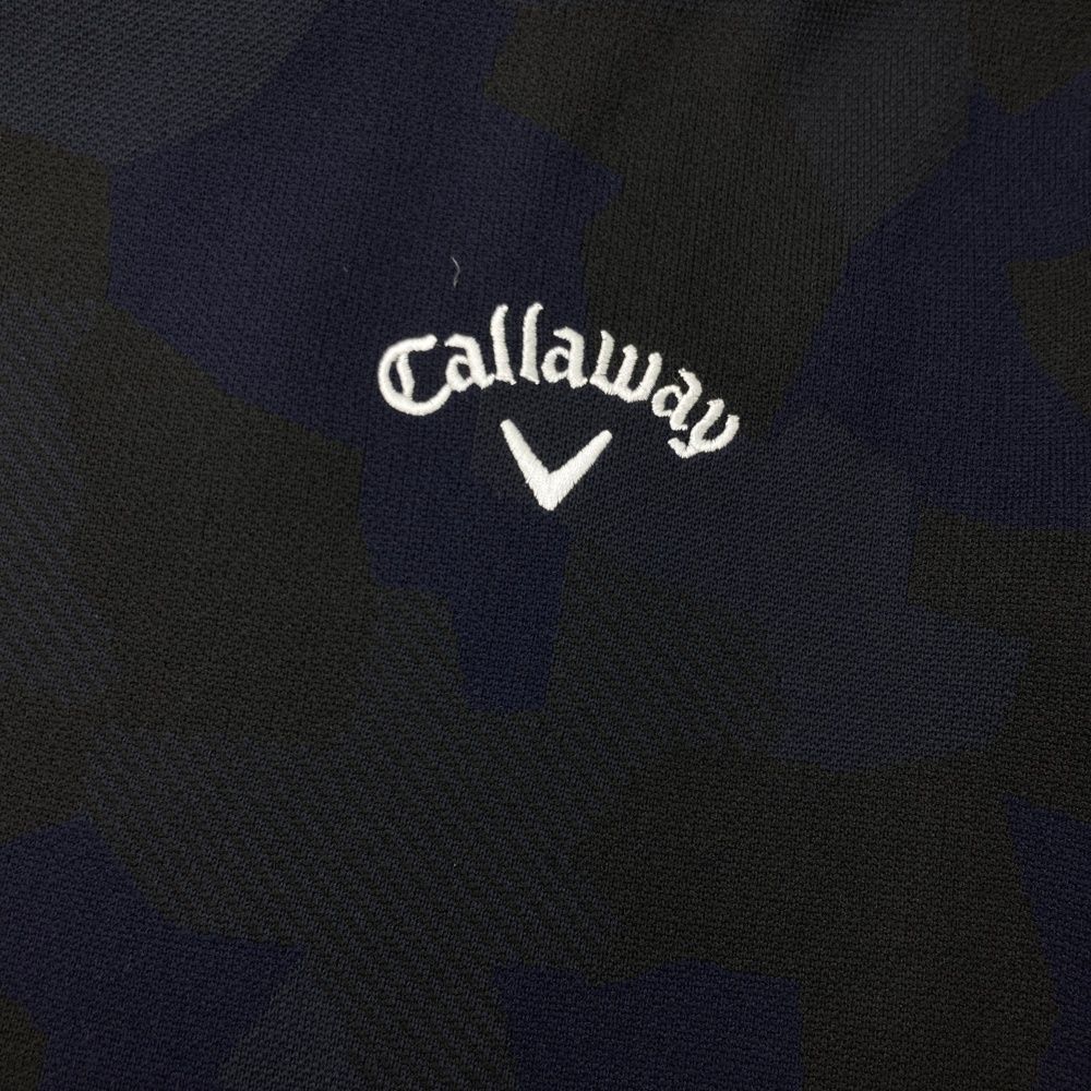 サイズ：M CALLAWAY キャロウェイ 2023年モデル ニットセーター カモフラ柄 ブラック系 [240101494567] ゴルフウェア メンズ ストスト サイズ：M CALLAWAY キャロウェイ 2023年モデル ニットセーター
