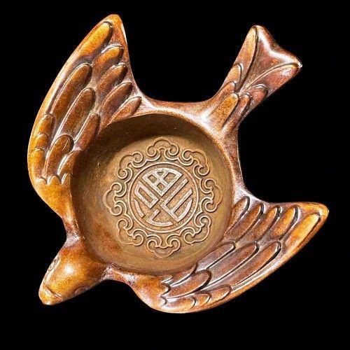 銅 細工 飛燕筆洗 香炉 洋灯 灰皿 文房器 書房博古架 装飾品