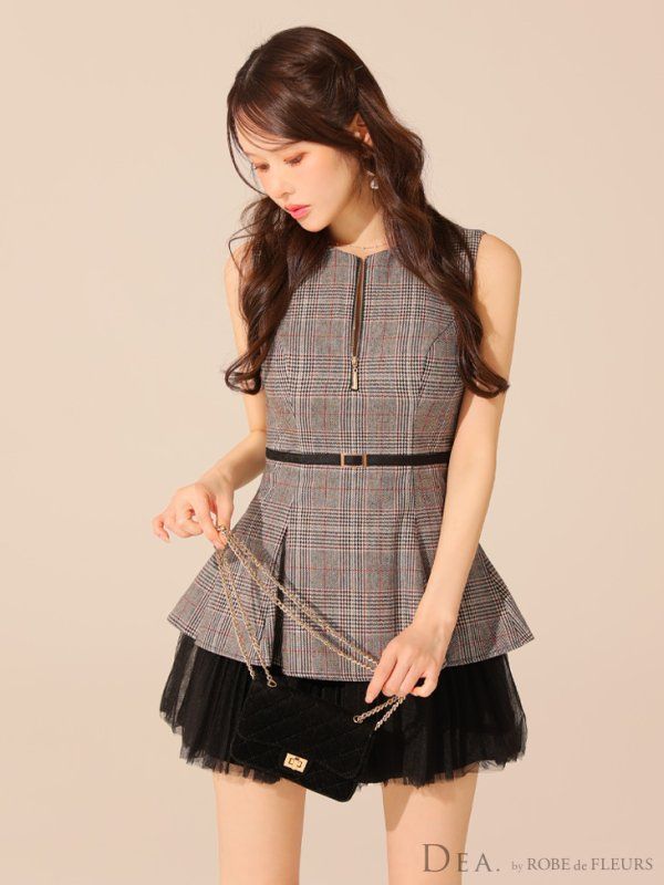 ローブドフルール ミニドレス XSサイズありROBE de FLEURS⁄ローブド