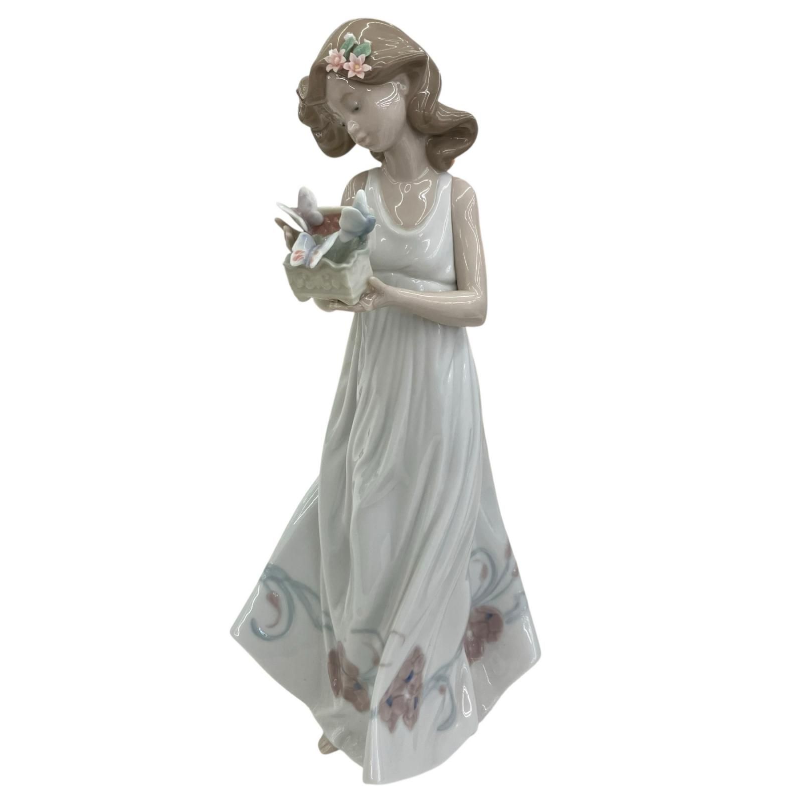 LIADRO リアドロ リヤドロ 私の宝物 少女 置物 陶器 蝶