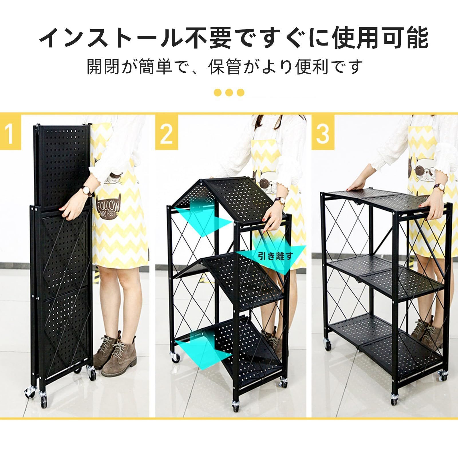 新商品‼️手作りアイアン家具 折り畳みラック 西海岸インテリア 幅