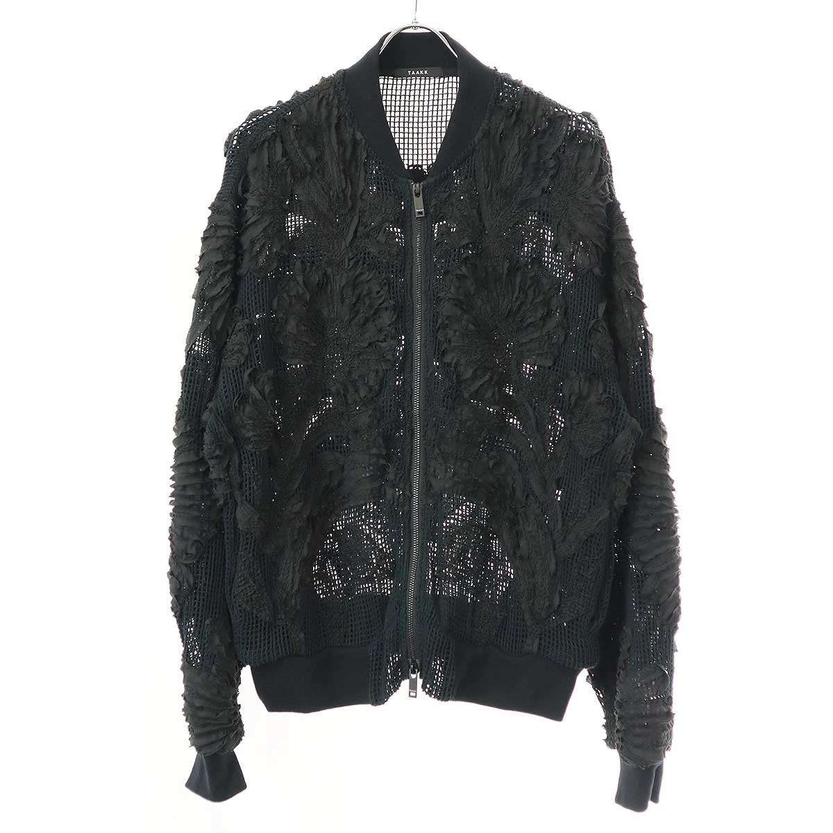 TaaKK ターク 25SS MESH EMBROIDERY ZIP BLOUSON メッシュエンブロイ 
