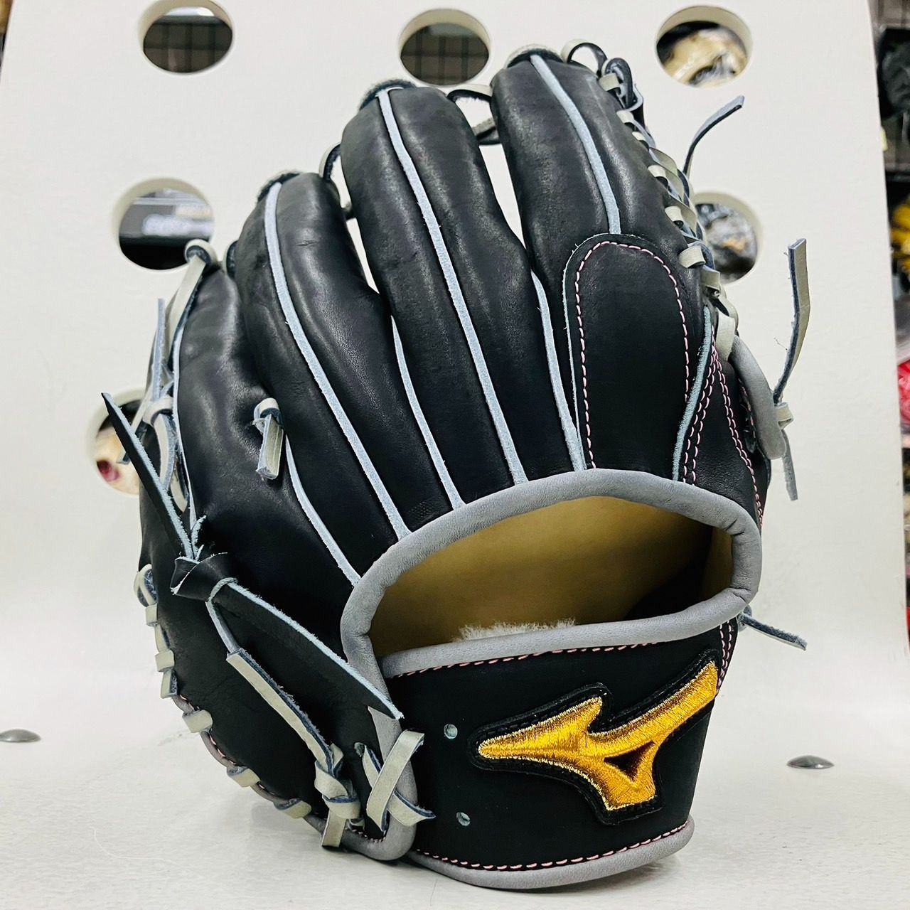 ミズノプロ硬式オーダーグラブ【HAGA JAPAN】 MIZUNO (ミズノ) 硬式グローブ 約27cm ブラック オーダーグラブ
