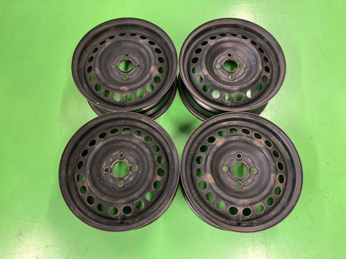 ホンダ GP5 フィットハイブリッド 純正 15インチスチールホイール 4本SET GP6 GK3 GK4 6.0J 50 4H 100 56φ