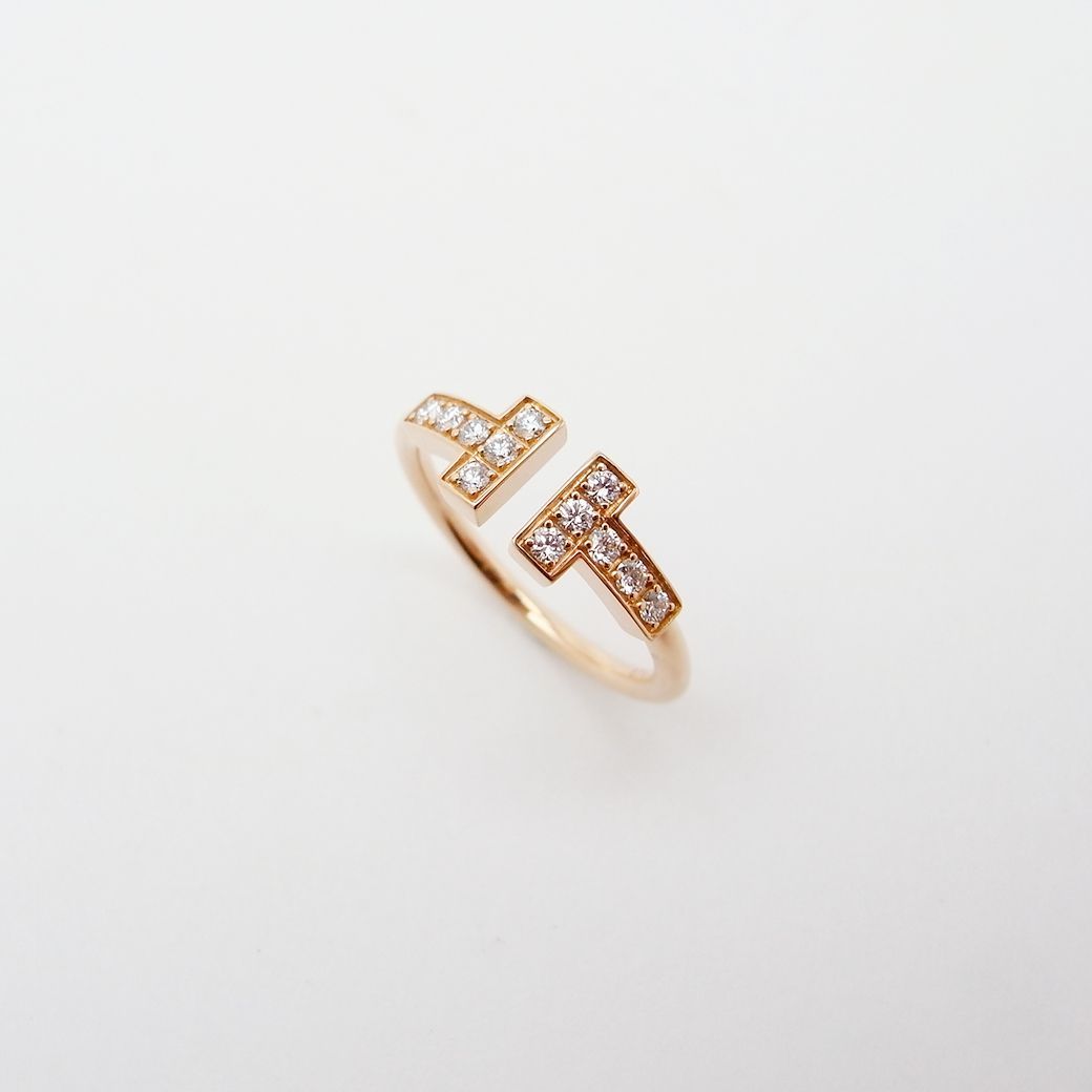 新品・TIFFANY&CO Tワイヤーダイヤリング 0.13ct WG 12号 ティファニー Tリング Ｔワイヤー ダイヤ0.13ctホワイトゴールド 9号