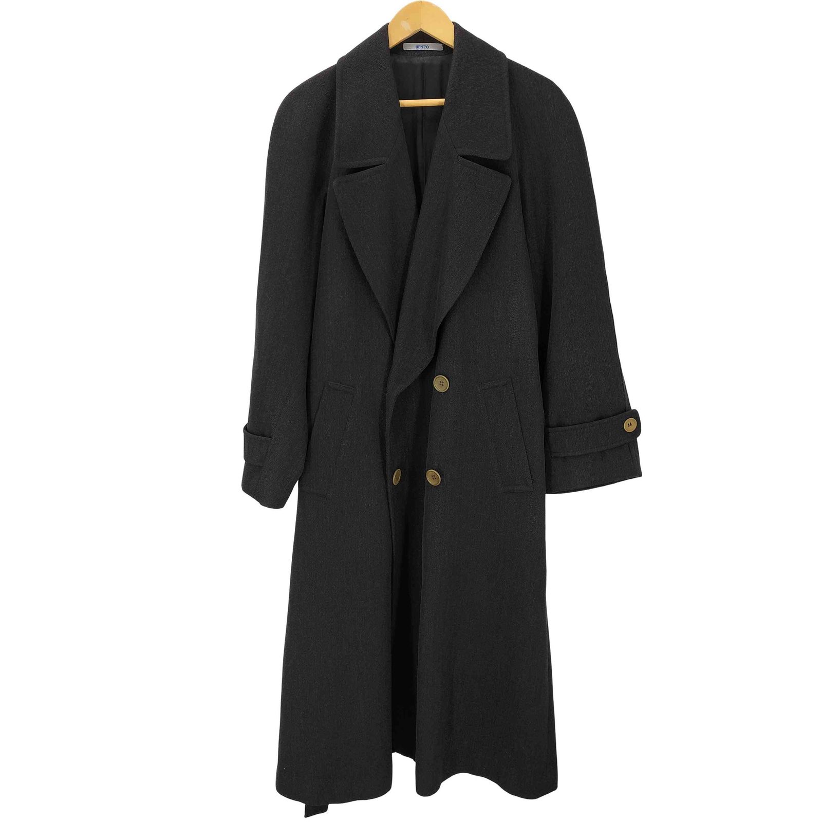 美品 KENZO ケンゾー 日本製 ウール×ナイロン ベルト付き トレンチコート 美品 KENZO ケンゾー 日本製 ウール×ナイロン ベルト付き トレンチ