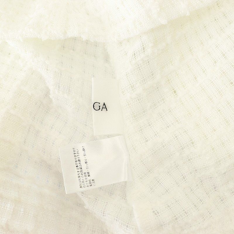 オーガ OHGA 半袖ブラウス プルオーバー チェック F オフホワイト /DO ■OS レディース オーガ OHGA 半袖ブラウス プルオーバー チェック F オフ