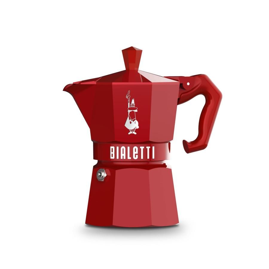 Bialetti ビアレッティ モカエクスクルーシブ イタリアンレッド 3カップ用 直火式 コーヒーメーカー エスプレッソメーカー マキネッタ