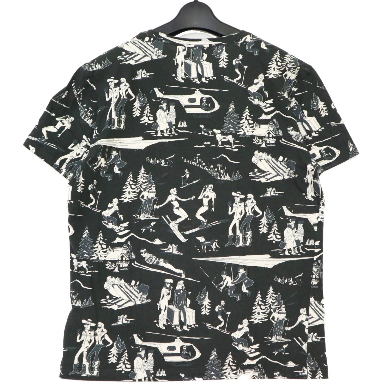 モンクレール MONCLER スキープリント 総柄 Tシャツ 半袖 希少 グレー 
