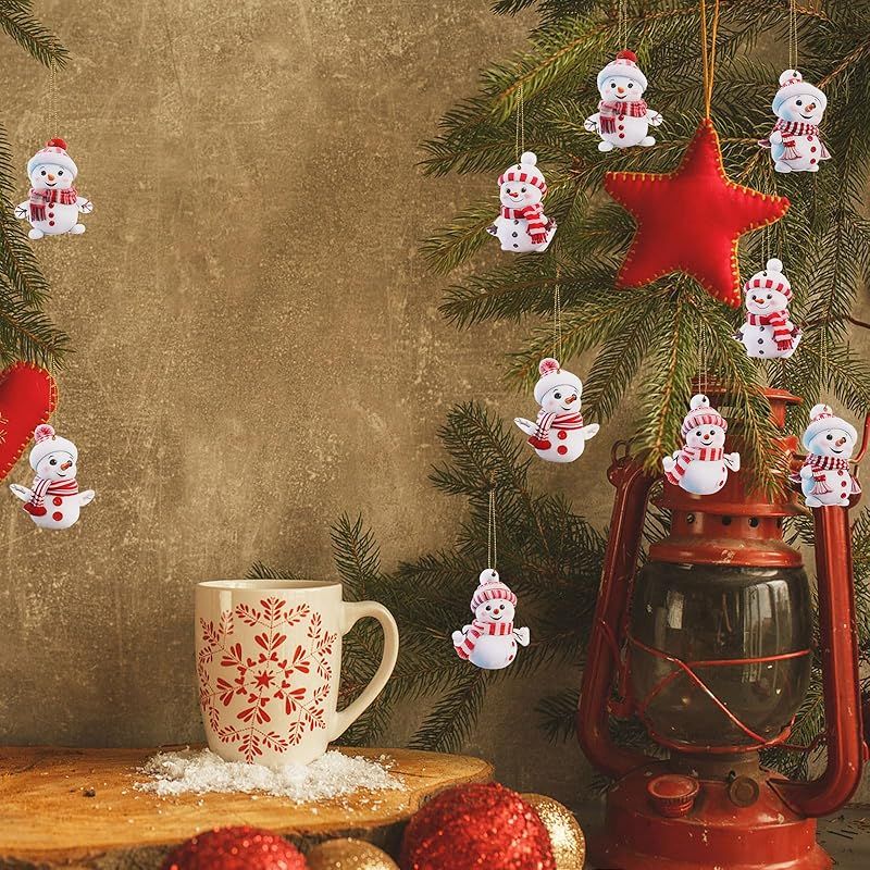 CCINEE クリスマス オーナメント クリスマス 飾り 雪だるま 10枚