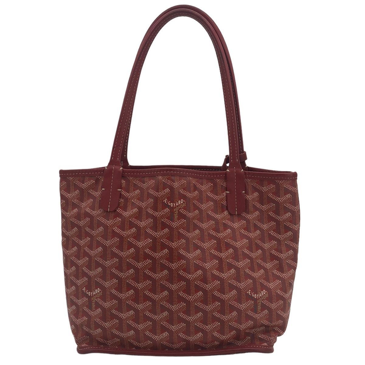 中古】 GOYARD ゴヤール アンジュ ミニ トートバッグ ハンドバッグ レッド 赤 ヘリンボーン 24010650 RS - メルカリ